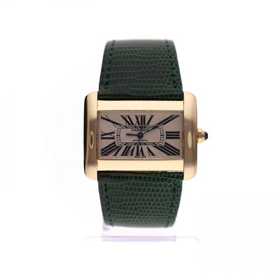 Cartier Tank Divan Automatic 'Large' W6300856 2603; 18ct. Gouden Horloge Afbeelding 1 van Cartier Tank Divan Automatic 'Large' W6300856 2603; 18ct. Gouden Horloge