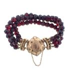 Image 4 of Glass bead bracelet with gold clasp; Antique | Ø 55mm