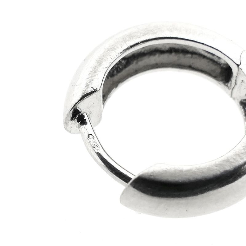 Image 8 of White gold hinged hoop earrings Ø 14.7 mm