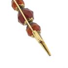 Image 6 of Vintage gold brooch with carnelian