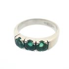 Image 3 of White gold ring with emerald