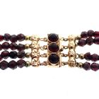 Image 2 of Glass bead necklace with gold clasp; Antique/vintage | 37 cm