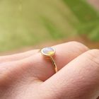 Image 8 of Gold ring with precious opal