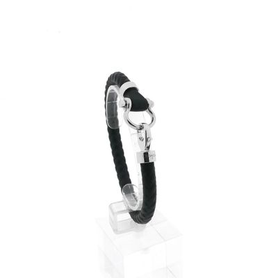 Image 1 of OMEGA Sailing Bracelet; Black Rubber; XL 23 cm