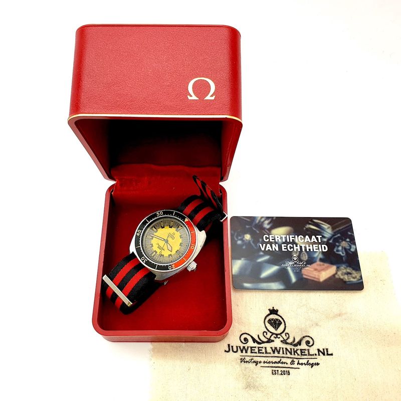 Image 10 of Omega Seamaster 200M 'Banana'; Vintage heren horloge