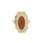 Image 2 of Vintage gold ring with red coral