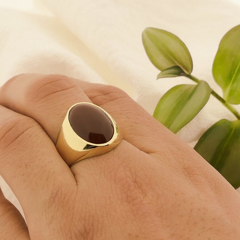 Image 4 of Gold men's ring with sardine