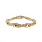 Image 1 of Vintage gold braided foxtail link bracelet