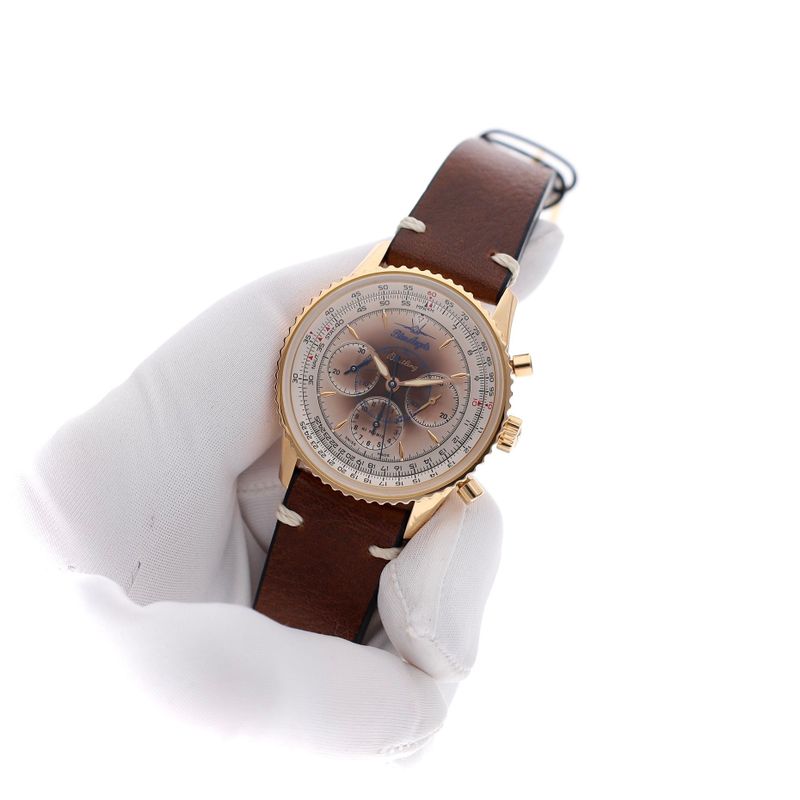 Image 17 of Breitling Navitimer Montbrillant 'Blue Angels' Limited Edition H30030.1; 18k Gold Watch