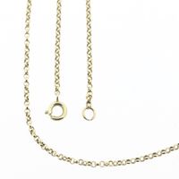 Gold jasseron link necklace | 59 cm