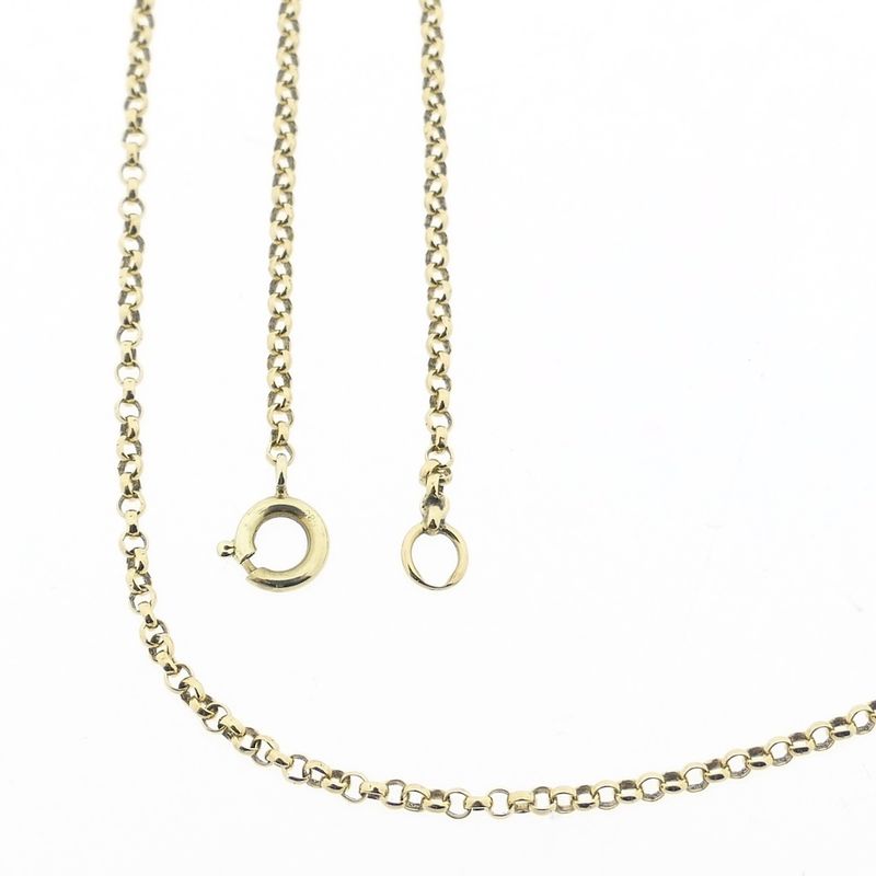 Image 1 of Gold jasseron link necklace | 59 cm