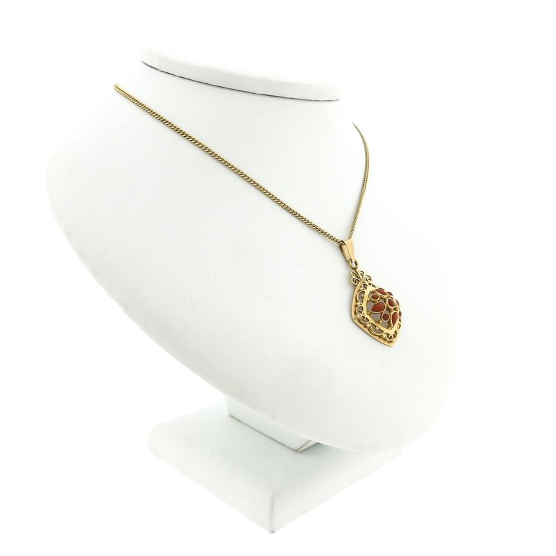 Image 5 of Gold Pendant with Coral