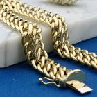 Afbeelding 2 van Gouden Franse gourmetschakel armband | 19 cm