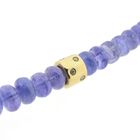Image 4 of Gold tanzanite bead necklace with diamond; 0.12 ct. | 45 cm