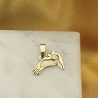 Image 7 of Two-tone gold pendant with diamond; Toucan