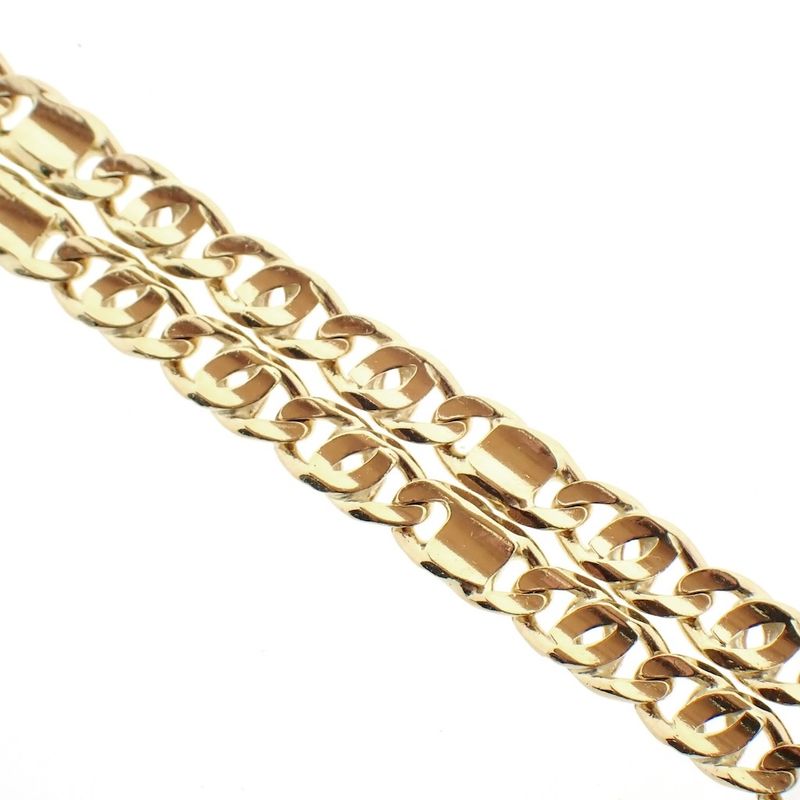 Image 3 of Yellow gold Figaro variation necklace; Men's | 51 cm