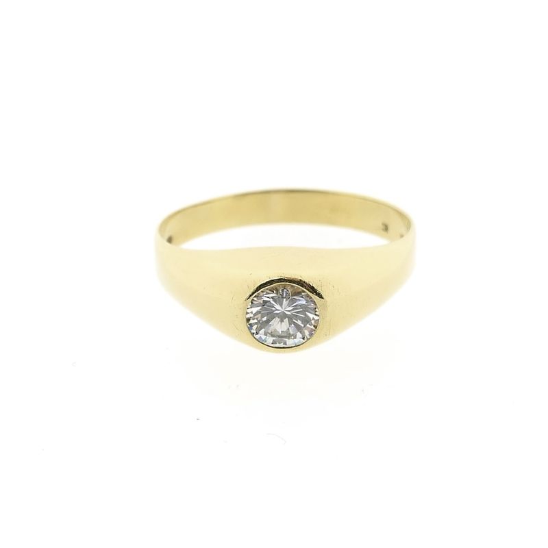 Image 3 of Gold ring with zirconia