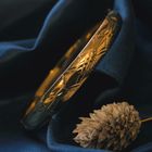 Image 5 of Gold slave bracelet with engravings; Size M