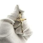 Image 5 of Rose gold pendant of a cross with corpus; INRI