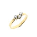 Image 1 of Gold ring with diamonds; 0.12 ct.