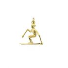Image 1 of Gold pendant of a skier