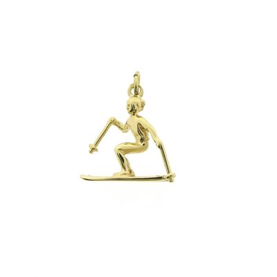 Image 1 of Gold pendant of a skier