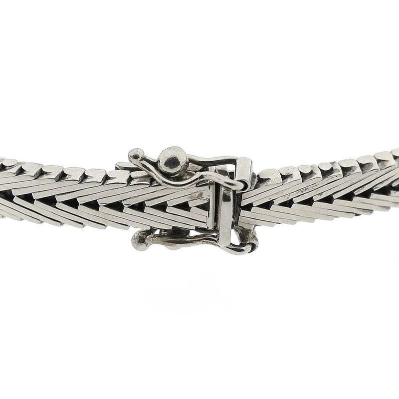 Image 7 of White gold link bracelet with sapphire