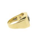 Image 9 of Gold men's signet ring with onyx and zirconia