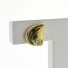 Image 3 of Gold stud earrings with diamond; 0.05 ct.