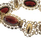 Image 5 of Vintage gold boat bracelet with garnet