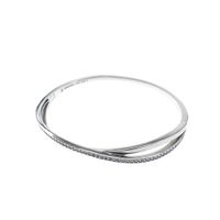 Pandora Signature Charm Bangle; Silver; | Ø 65 mm