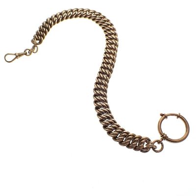 Image 2 of Vintage gold watch chain; Chatelaine (for a pocket watch)
