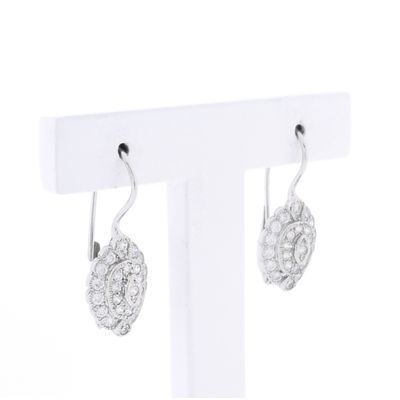 Image 2 of White gold stud earrings with zirconia