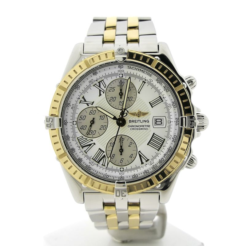 Image 1 of Breitling Crosswind D13355; 18k gold/steel chronograph men's watch