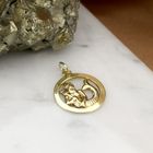 Image 8 of Gold zodiac sign pendant; Aquarius