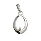 Image 1 of White gold pendant with a small diamond 0.01 ct.