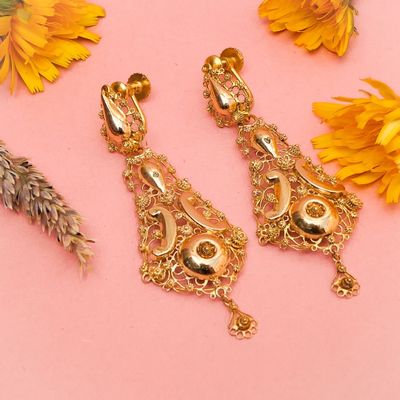 Vintage gold earrings Image 2 of Vintage gold earrings