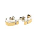 Image 4 of Bicolor gold stud earrings with diamonds