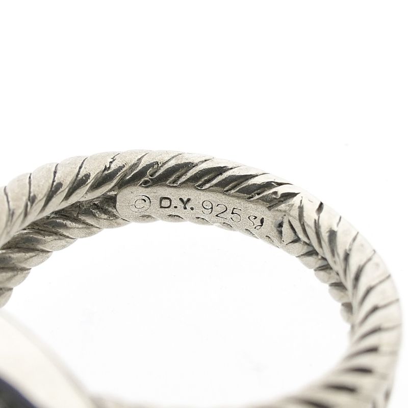 Image 10 of Silver ring set with prasiolite and diamond | 0.10 ct. | David Yurman