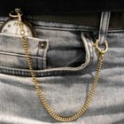 Image 2 of Vintage gold watch chain; Chatelaine (for a pocket watch).