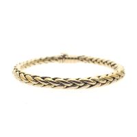 Gold foxtail link bracelet | 20.5 cm
