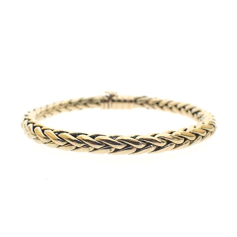 Image 1 of Gold foxtail link bracelet | 20.5 cm