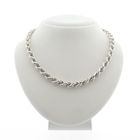 Image 1 of Silver twisted link chain | 42.5 cm