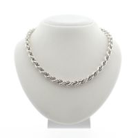 Silver twisted link chain | 42.5 cm