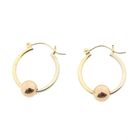 Image 7 of Tricolor gold earrings with a ball; Ø 16.5 mm