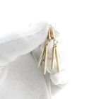 Image 9 of Two-tone gold long bar earrings
