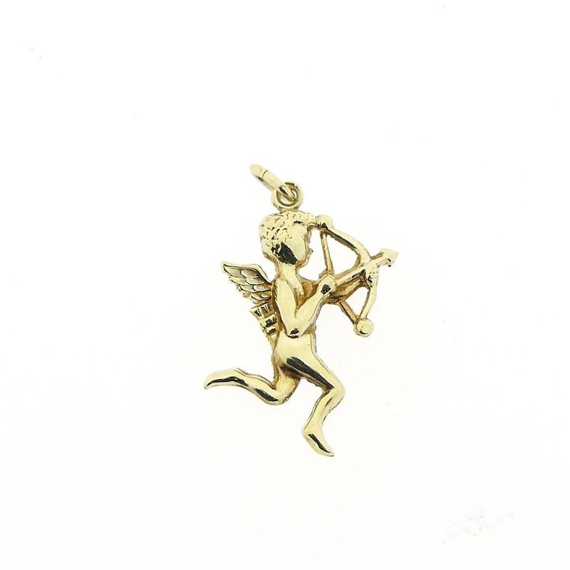 Image 1 of Gold cupid pendant