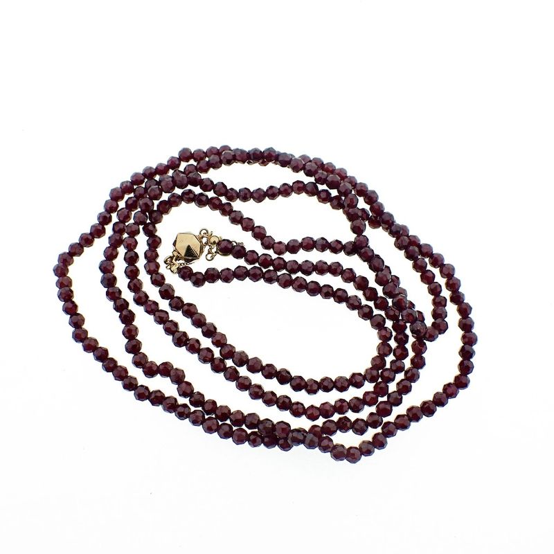 Image 9 of Antique garnet necklace/saucer with gold clasp