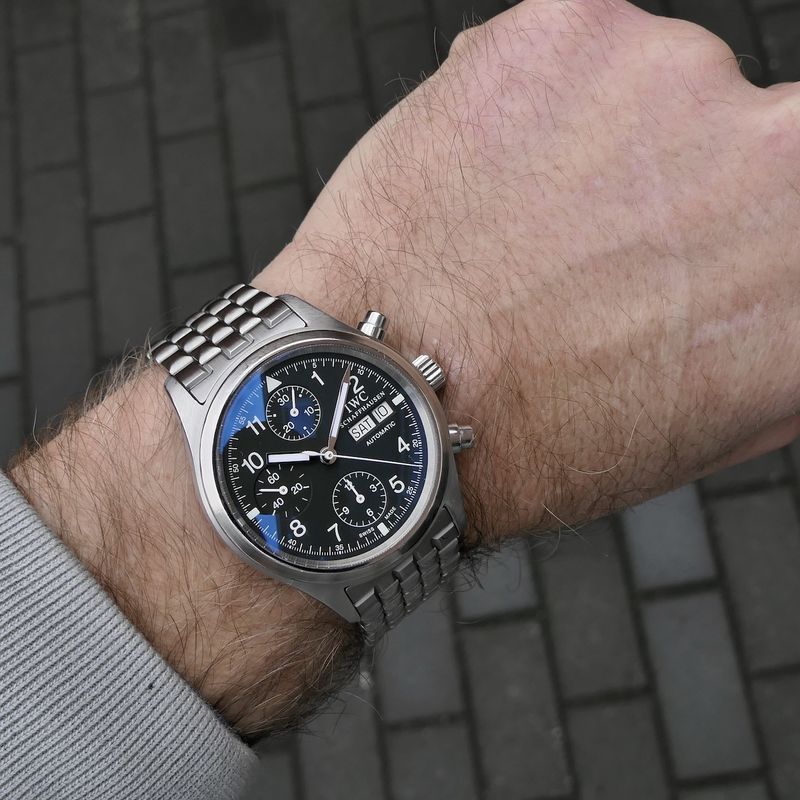 Image 12 of IWC Pilot Chronograph IW3706-007; Automatic men's watch