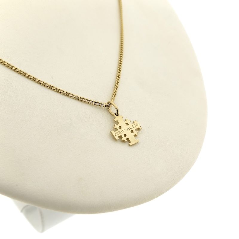 Image 9 of Vintage gold Jerusalem cross pendant